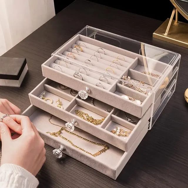 Three-Layer Jewelry Organizer Box
