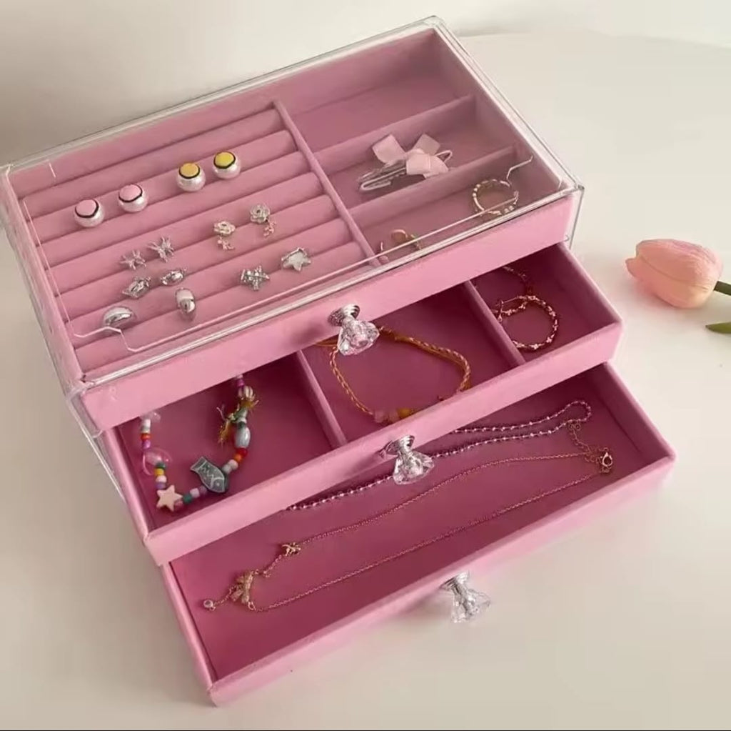 Three-Layer Jewelry Organizer Box