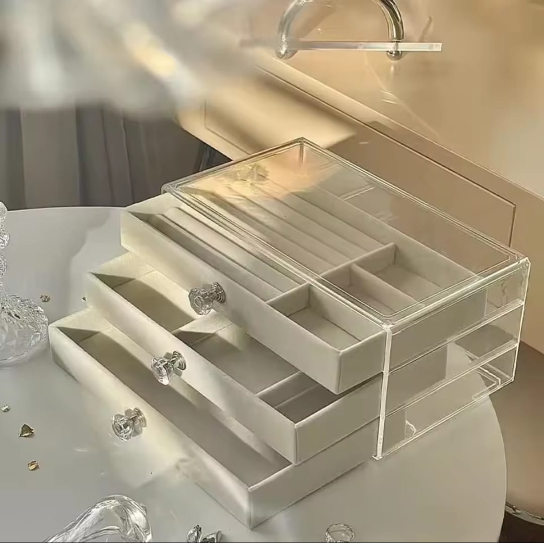 Three-Layer Jewelry Organizer Box